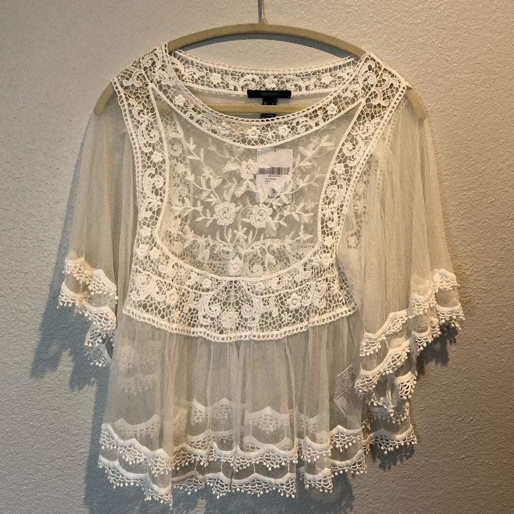 Sheer Lace Forever 21 Top